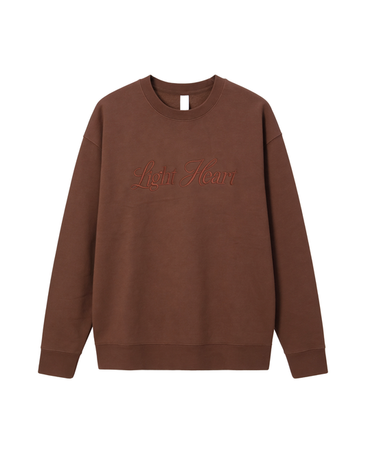 Light Heart Logo Brown Crewneck